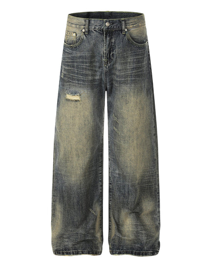 TALKLESSFASHION EON 26 spring New spot American street trendy high street individual wash design denim trousers men
