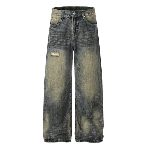THETLSTUDIO EON 26 spring New spot American street trendy high street individual wash design denim trousers men