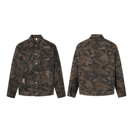 TALKLESSFASHION EON 26 spring New spot American street trendy high street individuality camouflage design loose jacket jacket for women