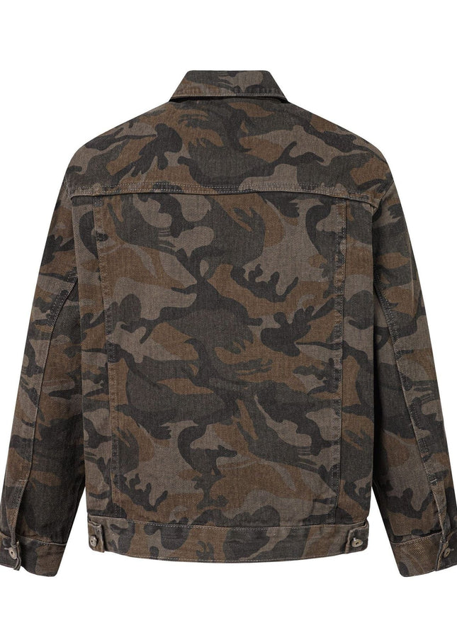TALKLESSFASHION EON 26 spring New spot American street trendy high street individuality camouflage design loose jacket jacket for women