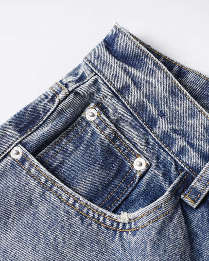 TALKLESSFASHION EON 26 spring New spot American street trendy high street individuality design washed denim trousers men