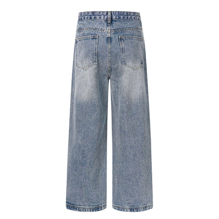 TALKLESSFASHION EON 26 spring New spot American street trendy high street individuality design washed denim trousers men