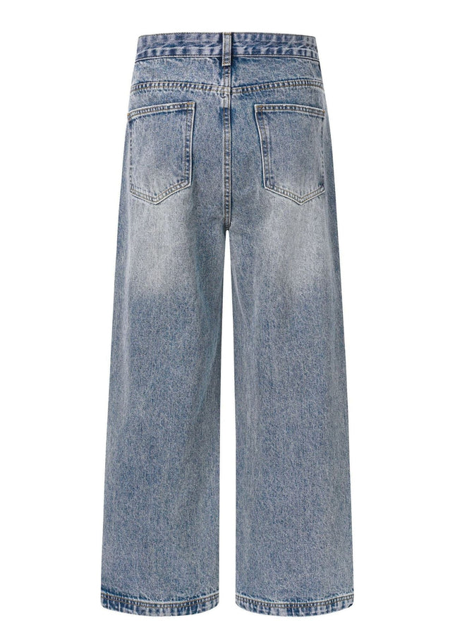 TALKLESSFASHION EON 26 spring New spot American street trendy high street individuality design washed denim trousers men