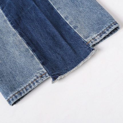 TALKLESSFASHION EON 26 spring New spot American street trendy high street individuality design washed scimitar denim trousers men