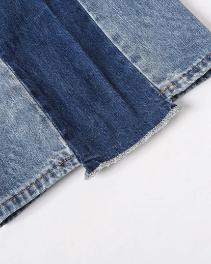 TALKLESSFASHION EON 26 spring New spot American street trendy high street individuality design washed scimitar denim trousers men