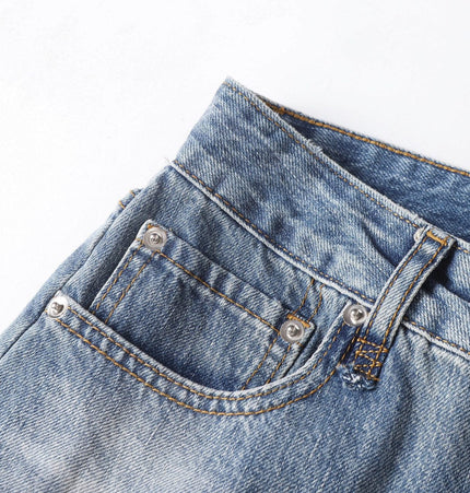 THETLSTUDIO EON 26 spring New spot American street trendy high street individuality design washed scimitar denim trousers men