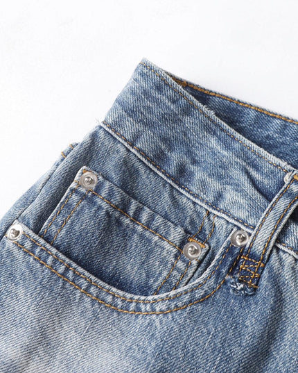 TALKLESSFASHION EON 26 spring New spot American street trendy high street individuality design washed scimitar denim trousers men