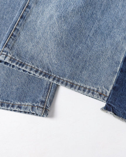 TALKLESSFASHION EON 26 spring New spot American street trendy high street individuality design washed scimitar denim trousers men