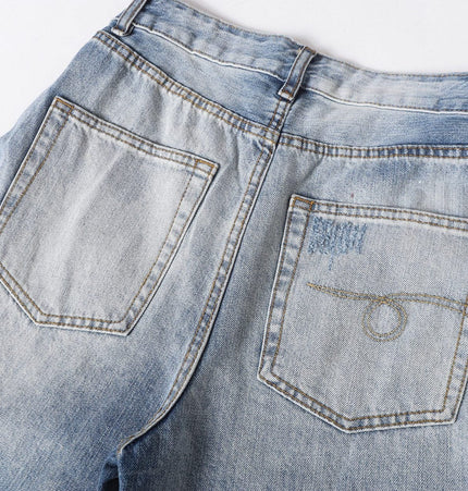 THETLSTUDIO EON 26 spring New spot American street trendy high street individuality design washed scimitar denim trousers men