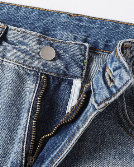 TALKLESSFASHION EON 26 spring New spot American street trendy high street individuality design washed scimitar denim trousers men
