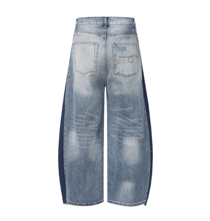 THETLSTUDIO EON 26 spring New spot American street trendy high street individuality design washed scimitar denim trousers men