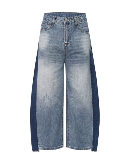 TALKLESSFASHION EON 26 spring New spot American street trendy high street individuality design washed scimitar denim trousers men