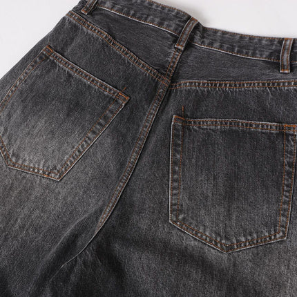 TALKLESSFASHION EON 26 spring New spot American street trendy high street individuality design washed scimitar denim trousers men