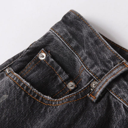 TALKLESSFASHION EON 26 spring New spot American street trendy high street individuality design washed scimitar denim trousers men