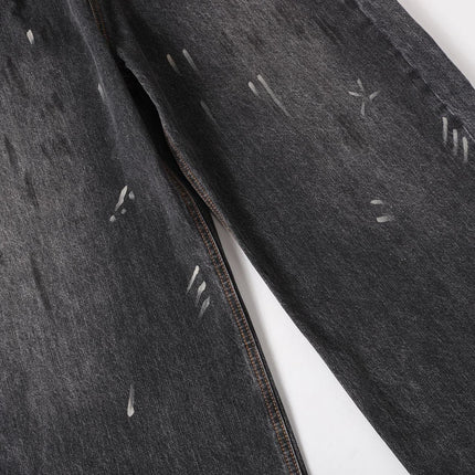 TALKLESSFASHION EON 26 spring New spot American street trendy high street individuality design washed scimitar denim trousers men