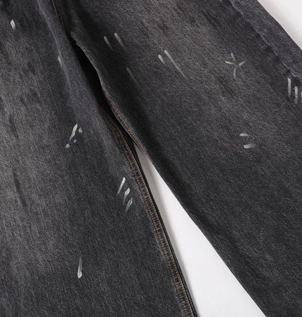 THETLSTUDIO EON 26 spring New spot American street trendy high street individuality design washed scimitar denim trousers men