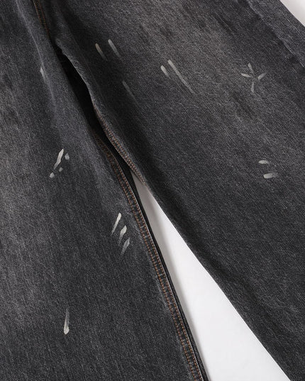 TALKLESSFASHION EON 26 spring New spot American street trendy high street individuality design washed scimitar denim trousers men