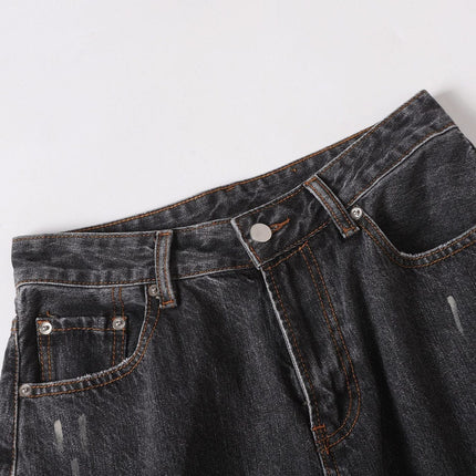 TALKLESSFASHION EON 26 spring New spot American street trendy high street individuality design washed scimitar denim trousers men