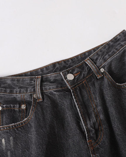 TALKLESSFASHION EON 26 spring New spot American street trendy high street individuality design washed scimitar denim trousers men