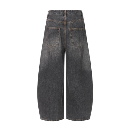 TALKLESSFASHION EON 26 spring New spot American street trendy high street individuality design washed scimitar denim trousers men