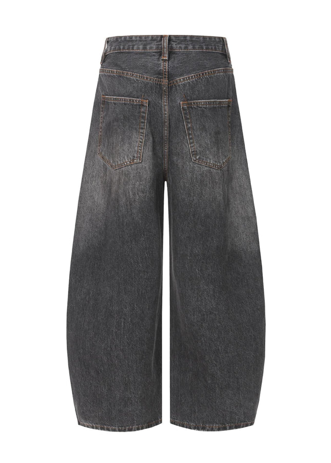 TALKLESSFASHION EON 26 spring New spot American street trendy high street individuality design washed scimitar denim trousers men