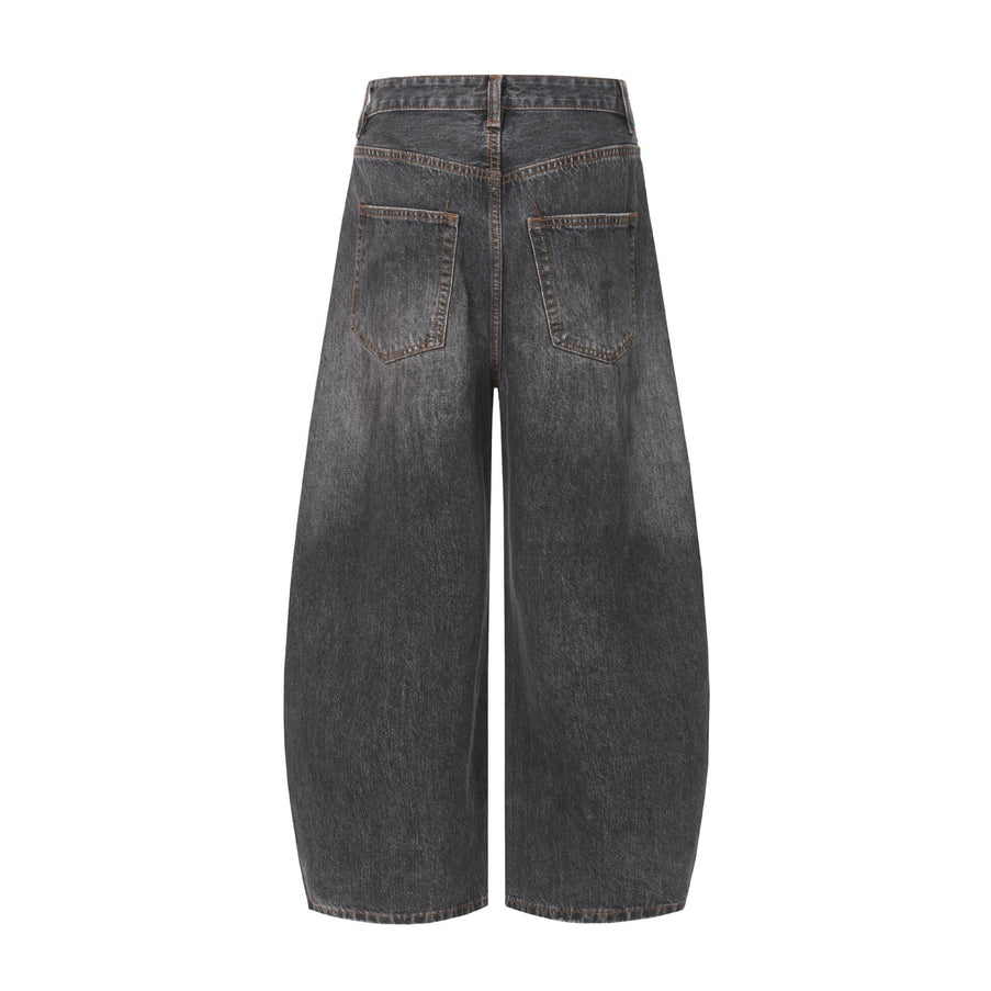 TALKLESSFASHION EON 26 spring New spot American street trendy high street individuality design washed scimitar denim trousers men
