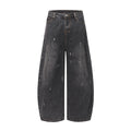 TALKLESSFASHION EON 26 spring New spot American street trendy high street individuality design washed scimitar denim trousers men