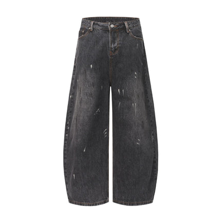 TALKLESSFASHION EON 26 spring New spot American street trendy high street individuality design washed scimitar denim trousers men