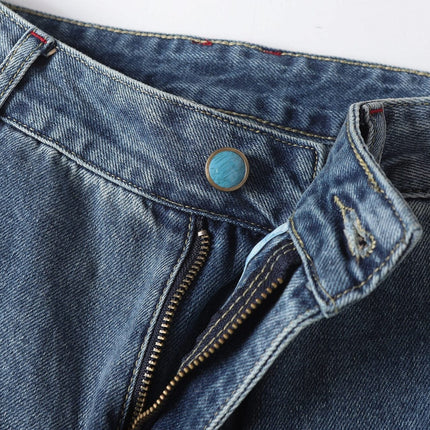 TALKLESSFASHION EON 26 spring New spot American street trendy high street individuality design washed scimitar denim trousers men