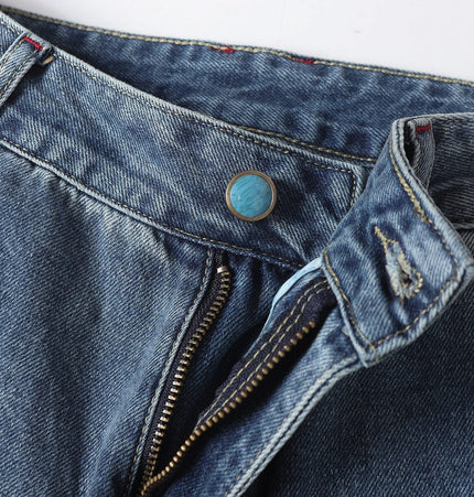 TALKLESSFASHION EON 26 spring New spot American street trendy high street individuality design washed scimitar denim trousers men