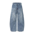 TALKLESSFASHION EON 26 spring New spot American street trendy high street individuality design washed scimitar denim trousers men