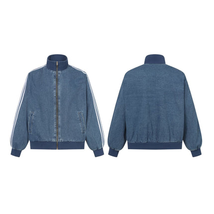 TALKLESSFASHION EON 26 spring New spot American street trendy high street personality contrast strip loose jacket jacket for women