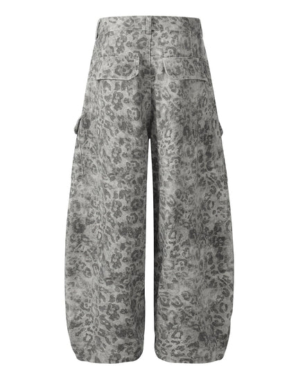 TALKLESSFASHION EON 26 spring new spot American street trendy high street personality leopard print pattern design casual trousers men