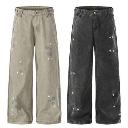 TALKLESSFASHION EON 26 spring new spot American street trendy high street personality splash ink design casual trousers men