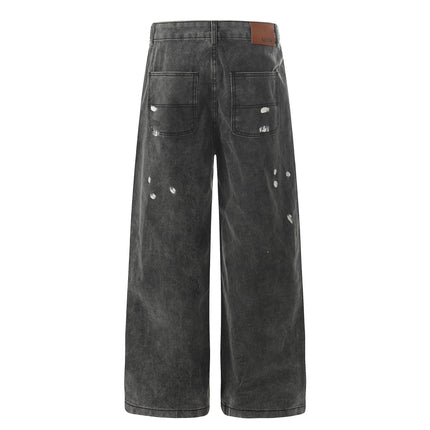 TALKLESSFASHION EON 26 spring new spot American street trendy high street personality splash ink design casual trousers men