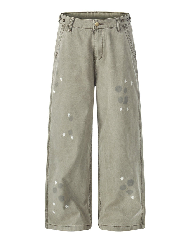 TALKLESSFASHION EON 26 spring new spot American street trendy high street personality splash ink design casual trousers men