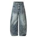 TALKLESSFASHION EON 26 spring new spot American street trendy high street personalized hot diamond design denim trousers men