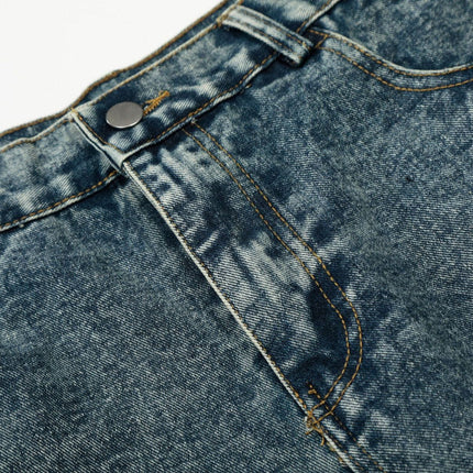 TALKLESSFASHION EON 26 spring new spot American street trendy high street personalized hot diamond design denim trousers men