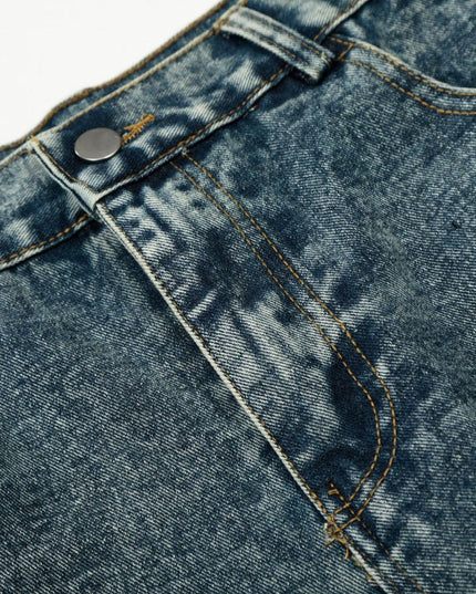 TALKLESSFASHION EON 26 spring new spot American street trendy high street personalized hot diamond design denim trousers men