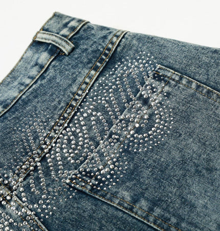 THETLSTUDIO EON 26 spring new spot American street trendy high street personalized hot diamond design denim trousers men
