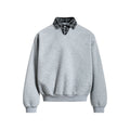 TALKLESSFASHION EON 26 Spring New spot American street trendy high street plaid splicing fake two-piece pullover sweatshirt for men