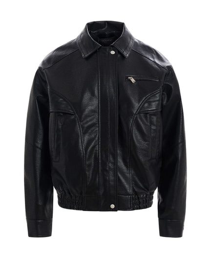 TALKLESSFASHION EON 26 spring new spot American street trendy high street simple and versatile loose PU leather jacket jacket for men