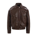 TALKLESSFASHION EON 26 spring new spot American street trendy high street simple and versatile loose PU leather jacket jacket for men
