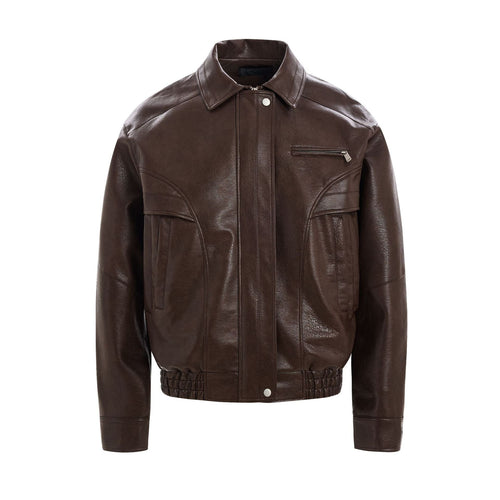 THETLSTUDIO EON 26 spring new spot American street trendy high street simple and versatile loose PU leather jacket jacket for men