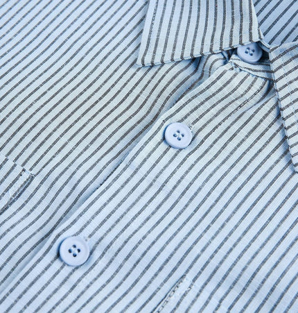 THETLSTUDIO EON 26 spring new spot American street trendy pinstripe double pocket basic long sleeve shirt men