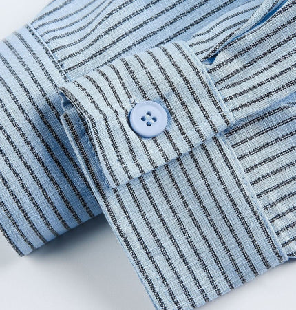 THETLSTUDIO EON 26 spring new spot American street trendy pinstripe double pocket basic long sleeve shirt men