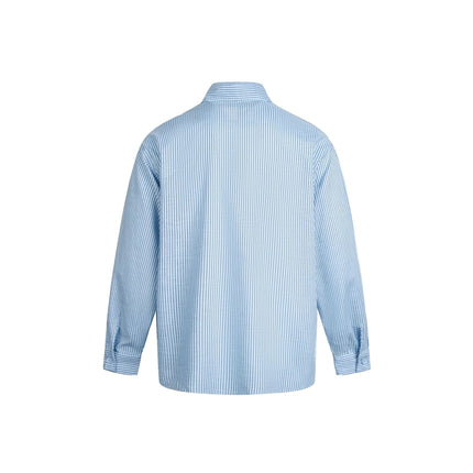 TALKLESSFASHION EON 26 spring new spot American street trendy pinstripe double pocket basic long sleeve shirt men
