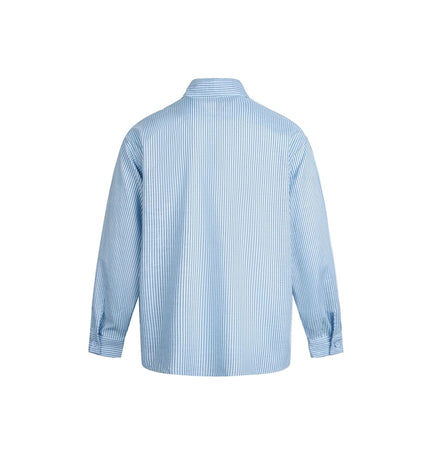 THETLSTUDIO EON 26 spring new spot American street trendy pinstripe double pocket basic long sleeve shirt men