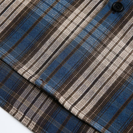 TALKLESSFASHION EON 26 spring new spot American street trendy plaid basic long sleeve shirt for men