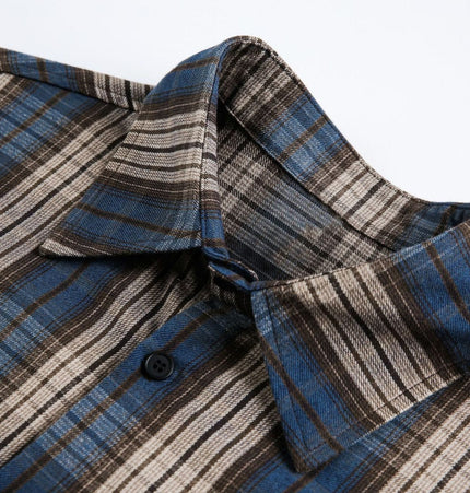 THETLSTUDIO EON 26 spring new spot American street trendy plaid basic long sleeve shirt for men